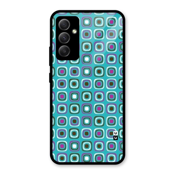 Boxes Tiny Pattern Glass Back Case for Galaxy A34