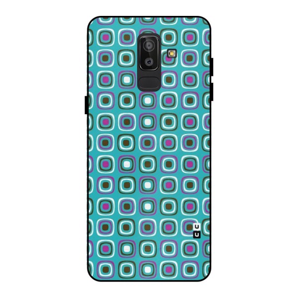 Boxes Tiny Pattern Metal Back Case for Galaxy J8