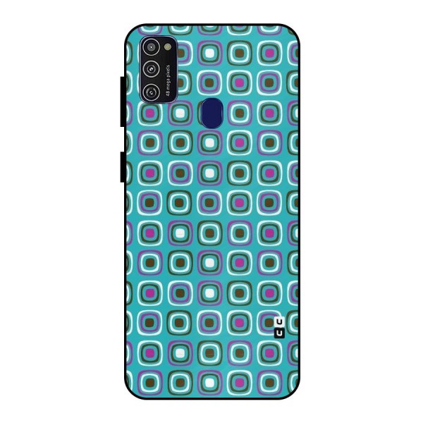 Boxes Tiny Pattern Metal Back Case for Galaxy M21