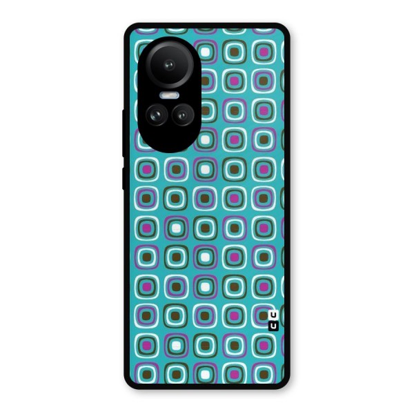 Boxes Tiny Pattern Metal Back Case for Oppo Reno10 Pro