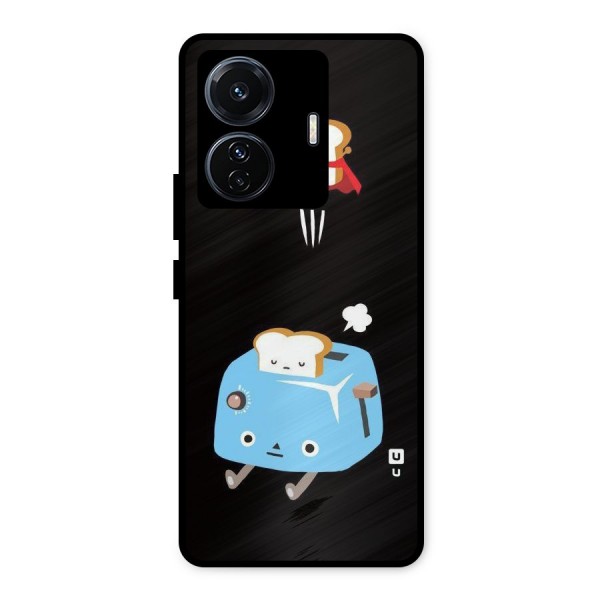 Bread Toast Metal Back Case for iQOO Z6