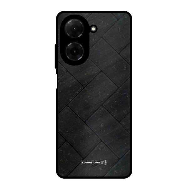 Bricks Pattern Metal Back Case for Poco C71