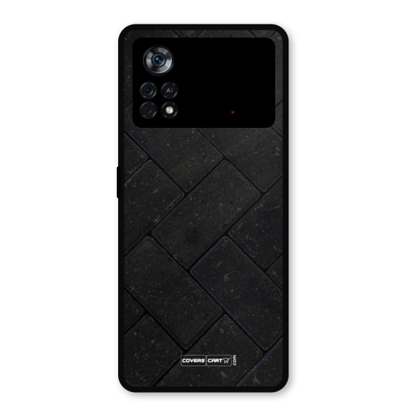 Bricks Pattern Metal Back Case for Poco X4 Pro 5G