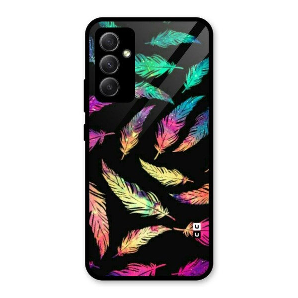 Bright Feathers Glass Back Case for Galaxy A34