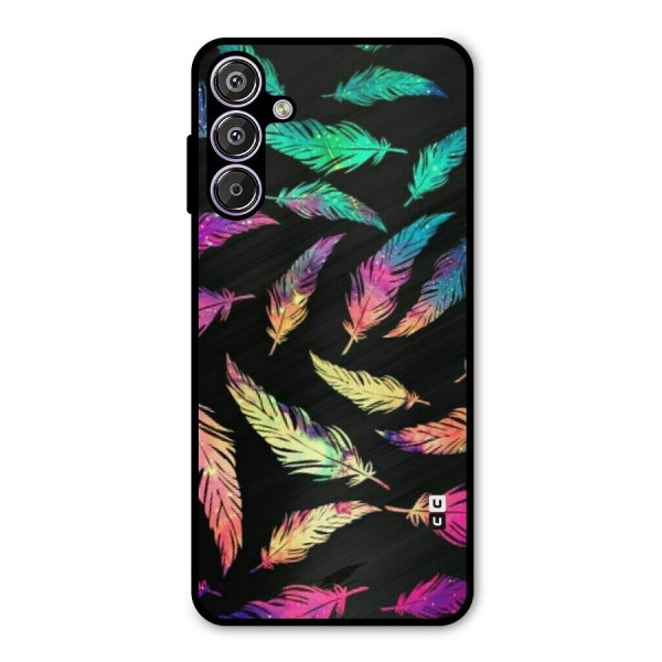 Bright Feathers Metal Back Case for Galaxy F15
