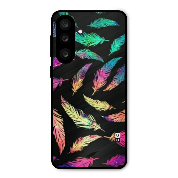 Bright Feathers Metal Back Case for Galaxy M56