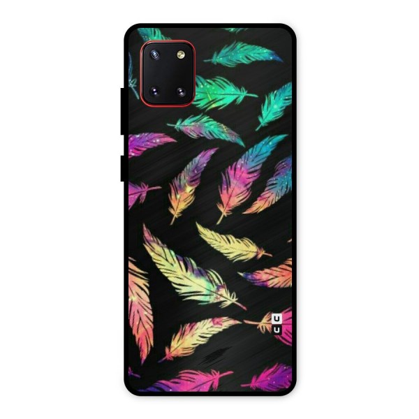 Bright Feathers Metal Back Case for Galaxy Note 10 Lite