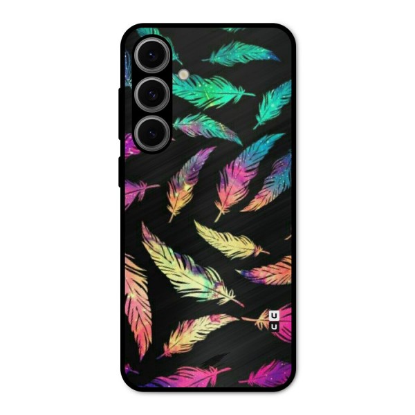 Bright Feathers Metal Back Case for Galaxy S24 FE