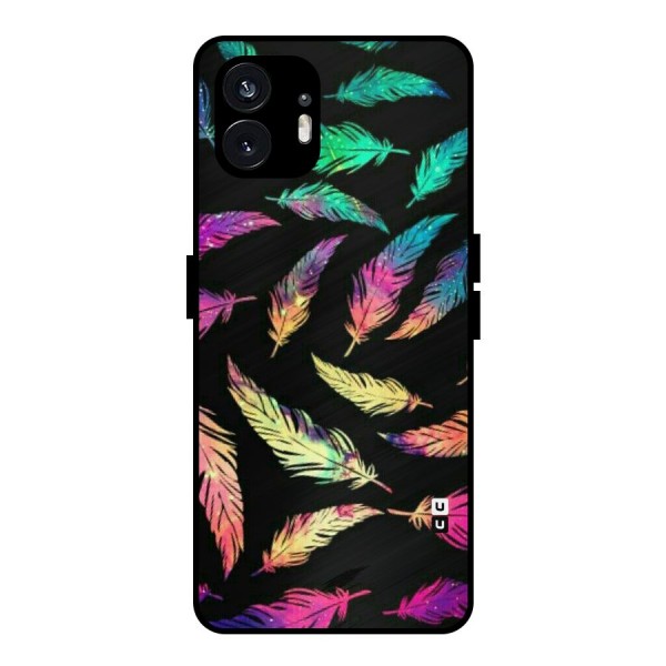 Bright Feathers Metal Back Case for Nothing Phone 2