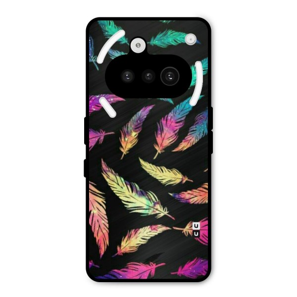 Bright Feathers Metal Back Case for Nothing Phone 3a