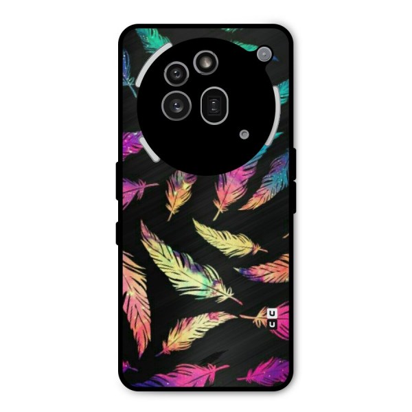 Bright Feathers Metal Back Case for Nothing Phone 3a Pro