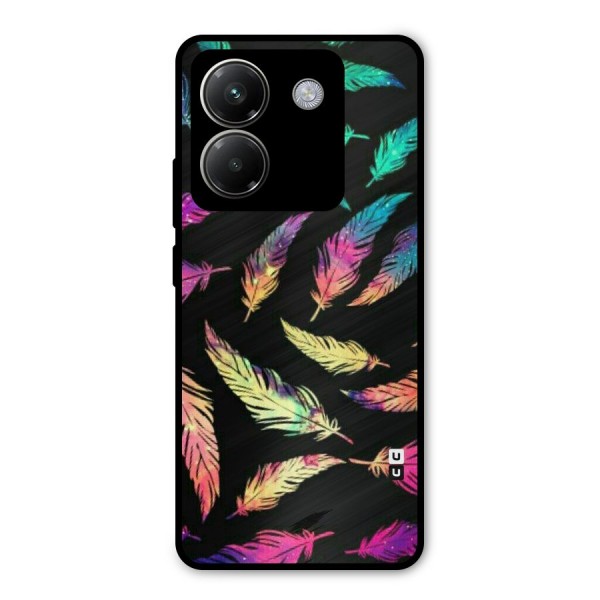 Bright Feathers Metal Back Case for Poco M7 Pro 5G