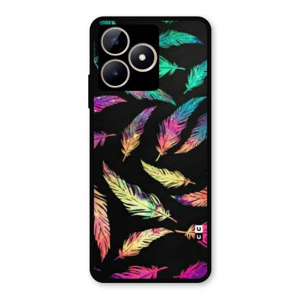Bright Feathers Metal Back Case for Realme C53