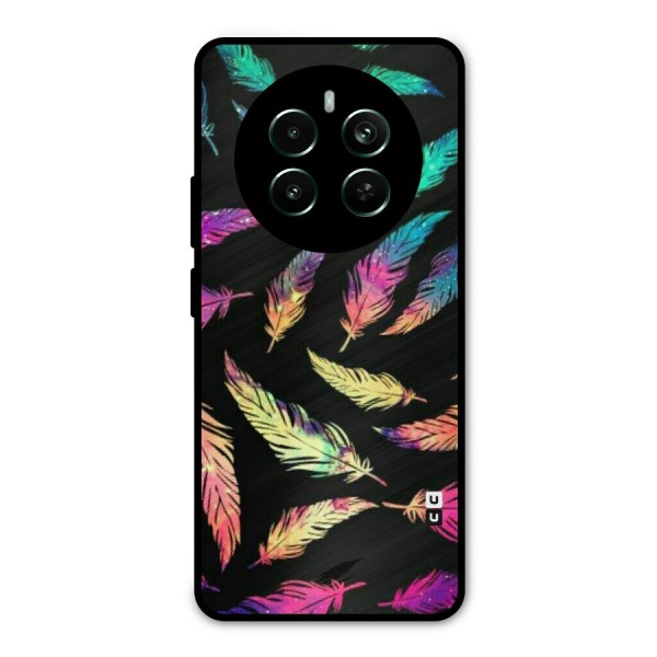 Bright Feathers Metal Back Case for Realme Narzo 70 Pro