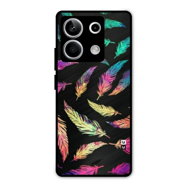 Bright Feathers Metal Back Case for Redmi Note 13 5G