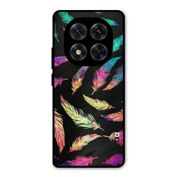 Bright Feathers Metal Back Case for Redmi Note 14 Pro 5G