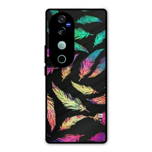Bright Feathers Metal Back Case for Vivo V40