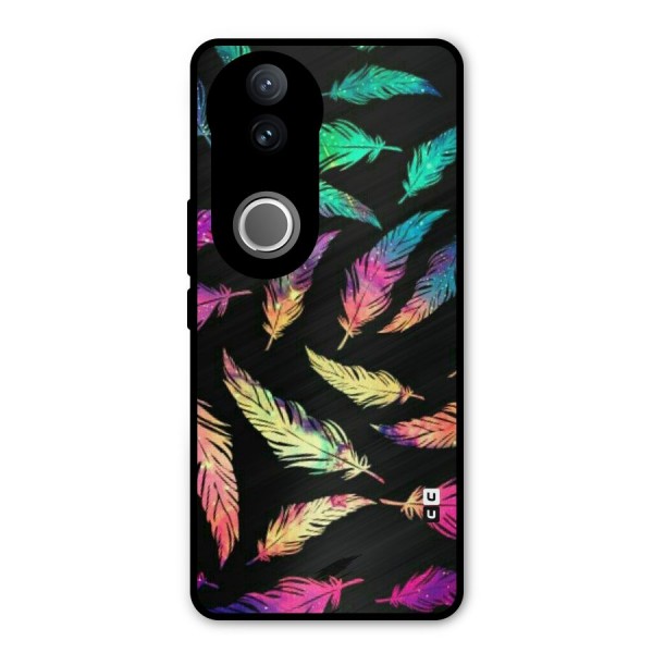 Bright Feathers Metal Back Case for Vivo V50e