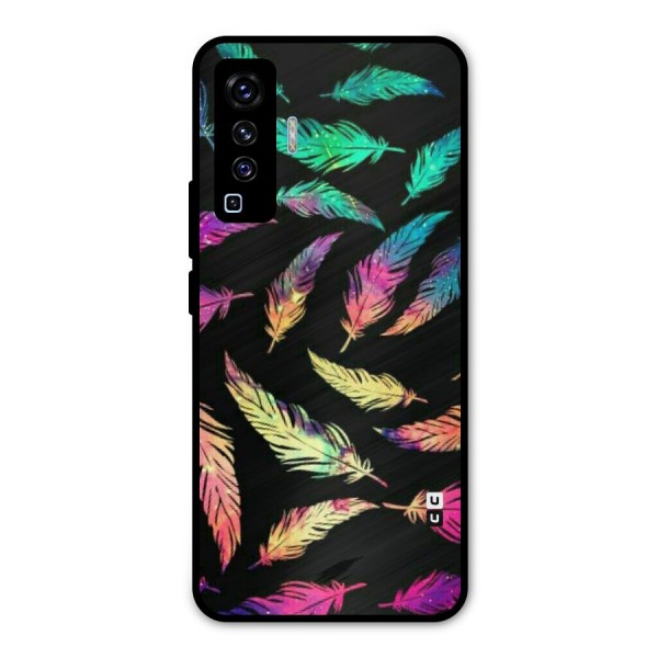 Bright Feathers Metal Back Case for Vivo X50