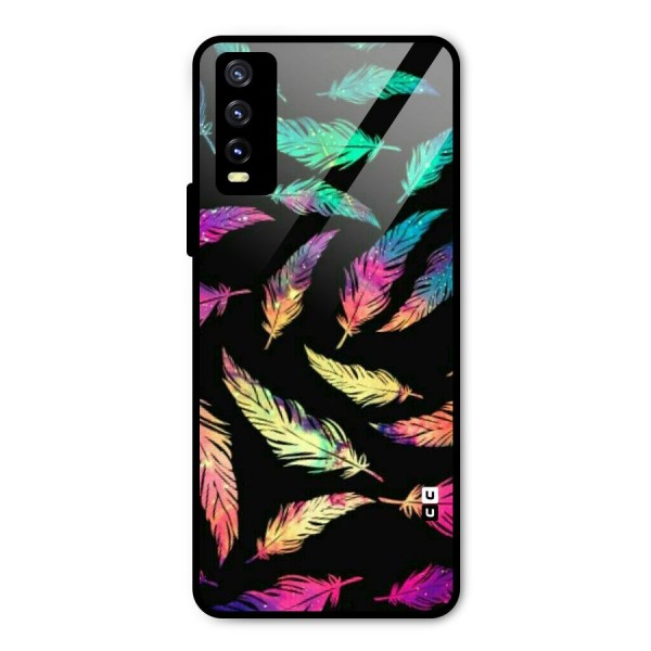 Bright Feathers Metal Back Case for Vivo Y20i