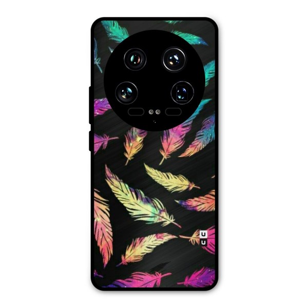 Bright Feathers Metal Back Case for Xiaomi 14 Ultra