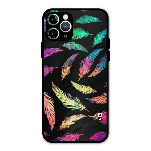 Bright Feathers Metal Back Case for iPhone 11 Pro Max