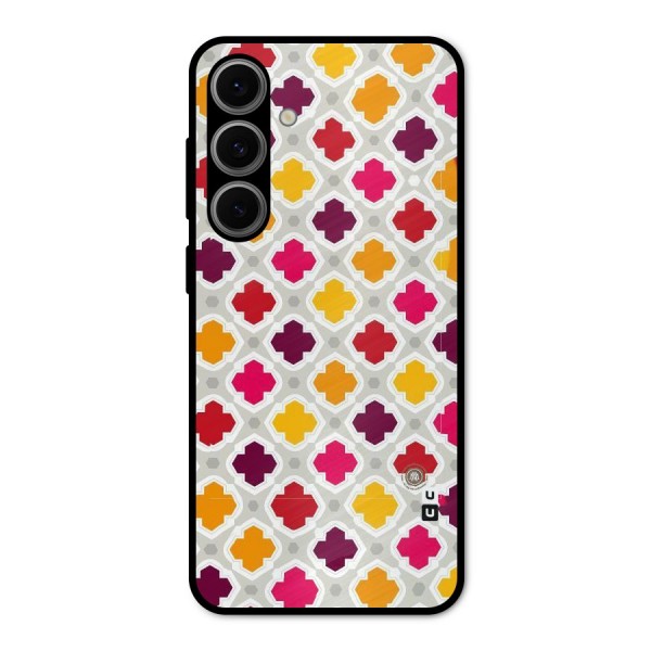 Bright Pattern Metal Back Case for Galaxy S24 FE