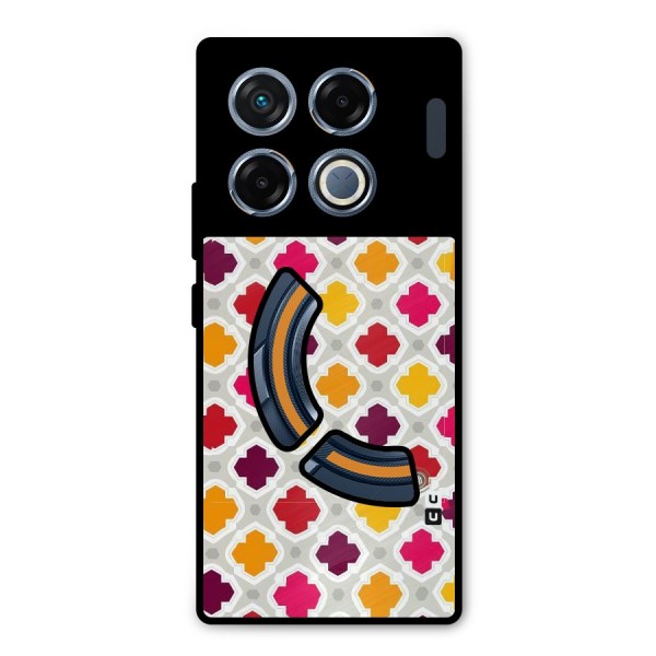 Bright Pattern Metal Back Case for Infinix GT 20 Pro