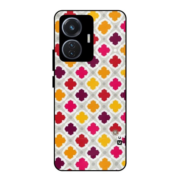 Bright Pattern Metal Back Case for iQOO Z6 44W