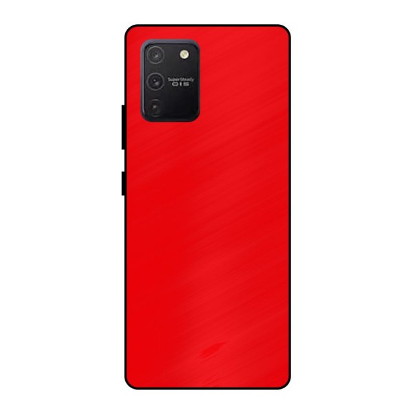 Bright Red Metal Back Case for Galaxy S10 Lite