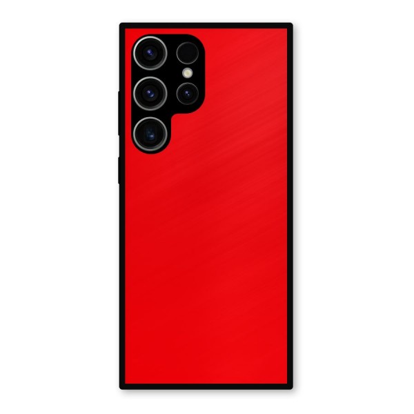 Bright Red Metal Back Case for Galaxy S23 Ultra