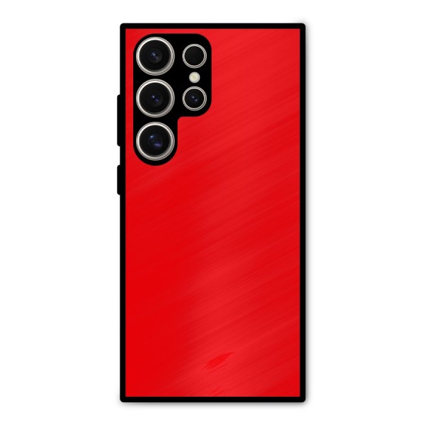 Bright Red Metal Back Case for Galaxy S24 Ultra