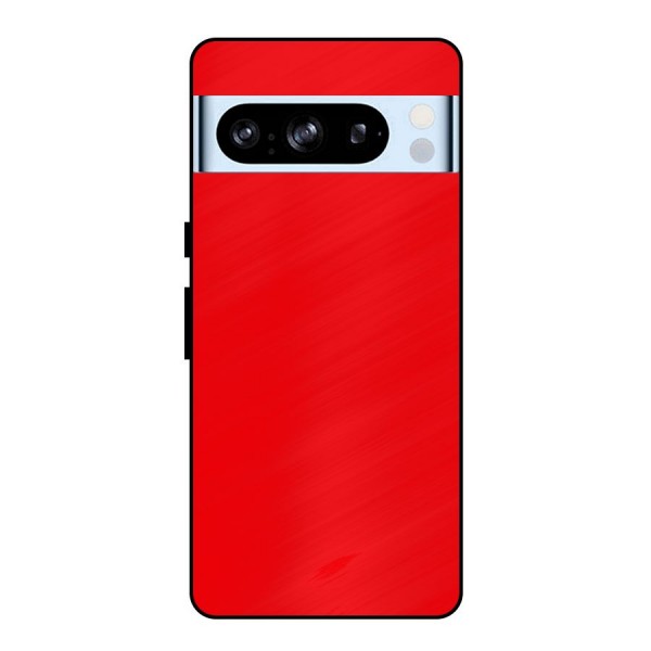 Bright Red Metal Back Case for Google Pixel 8 Pro