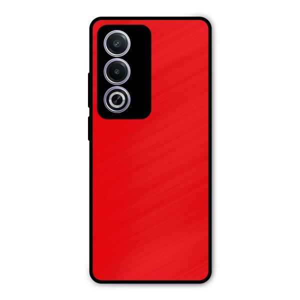 Bright Red Metal Back Case for Oppo A3 Pro
