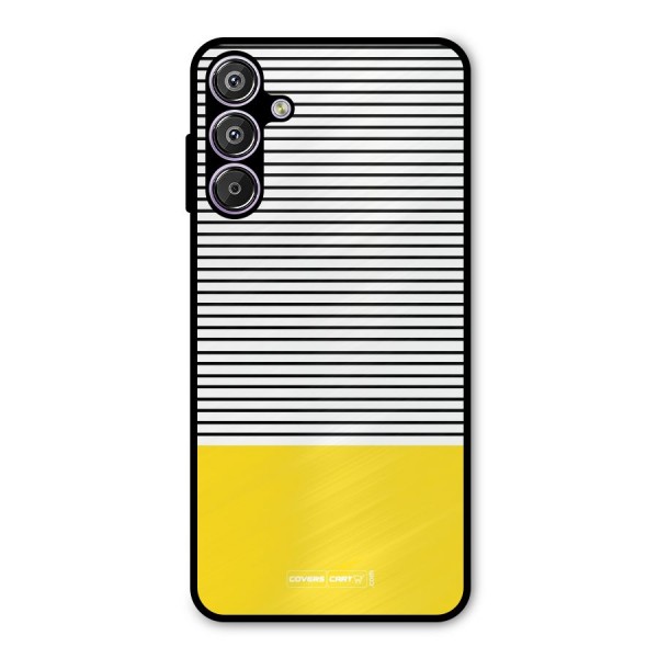 Bright Yellow Stripes Metal Back Case for Galaxy F15