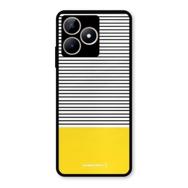 Bright Yellow Stripes Metal Back Case for Realme C53