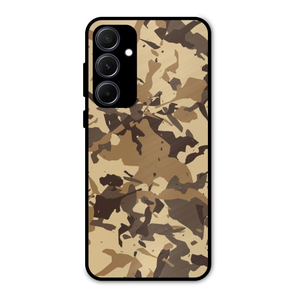 Brown Camouflage Army Metal Back Case for Galaxy A35