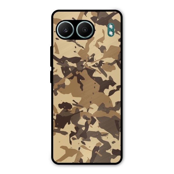 Brown Camouflage Army Metal Back Case for OnePlus Nord 4