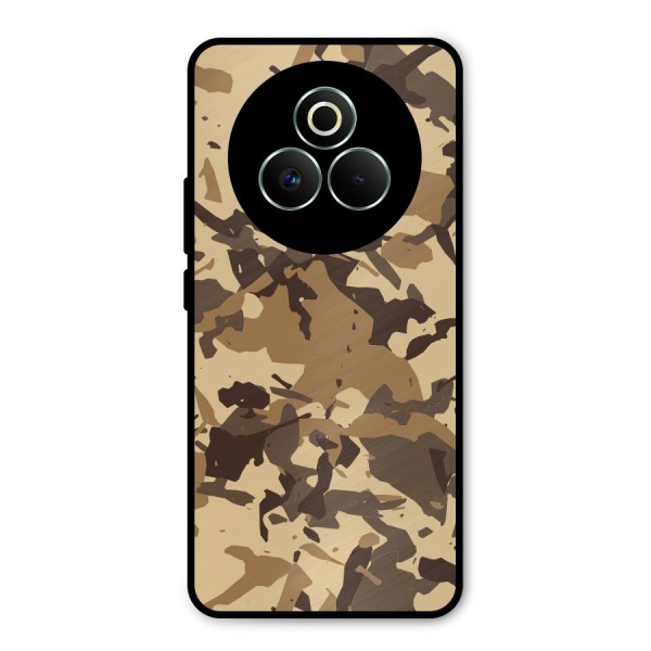 Brown Camouflage Army Metal Back Case for Realme P3 Pro