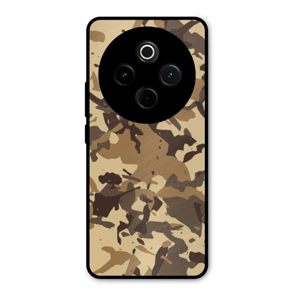 Brown Camouflage Army Metal Back Case for Vivo T4