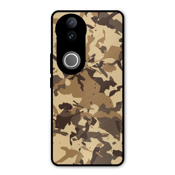 Brown Camouflage Army Metal Back Case for iQOO Z10R