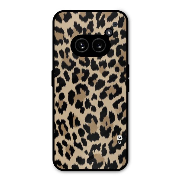 Brown Leapord Print Metal Back Case for Nothing Phone 2a