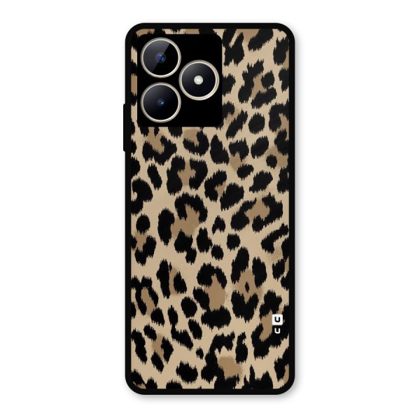 Brown Leapord Print Metal Back Case for Realme C53