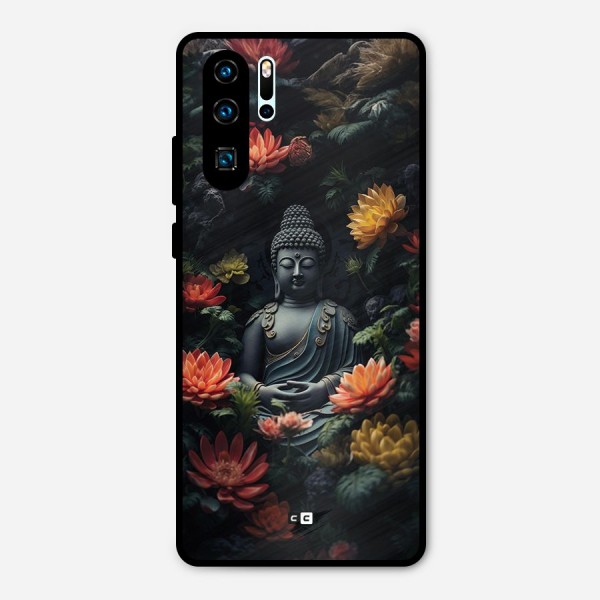 Buddha With Flower Metal Back Case for Huawei P30 Pro