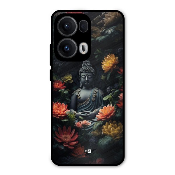 Buddha With Flower Metal Back Case for Oppo Reno13 Pro