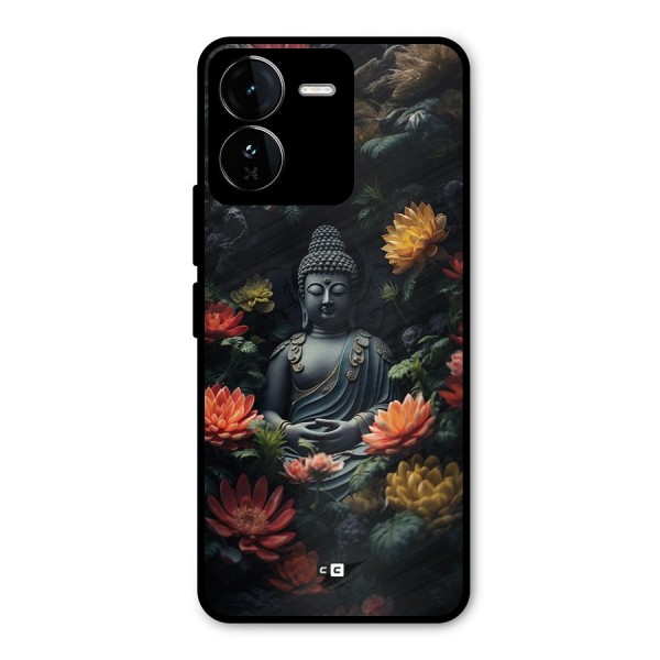 Buddha With Flower Metal Back Case for iQOO Z9