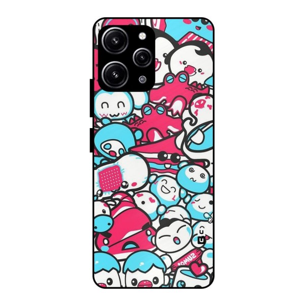 Bunny Quirk Glass Back Case for Redmi 12 4G