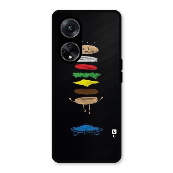 Burger Jump Metal Back Case for Oppo F23
