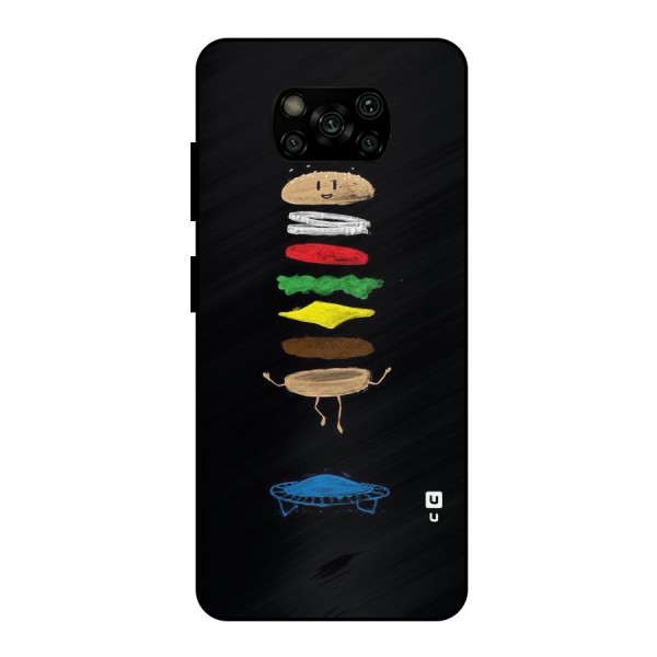 Burger Jump Metal Back Case for Poco X3