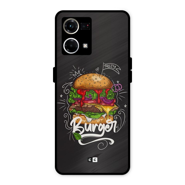 Burger Lover Metal Back Case for Oppo F21 Pro 4G